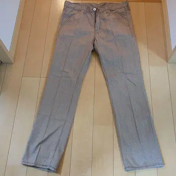 Mackdaddy 체크 무늬 스트레이트 팬츠 사이즈 34