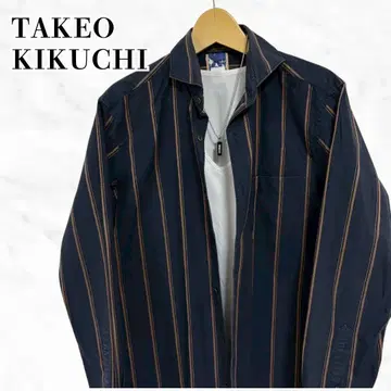 TAKEO KIKUCHI 스트라이프 셔츠 긴팔 셔츠 스트라이프 패턴 셔츠