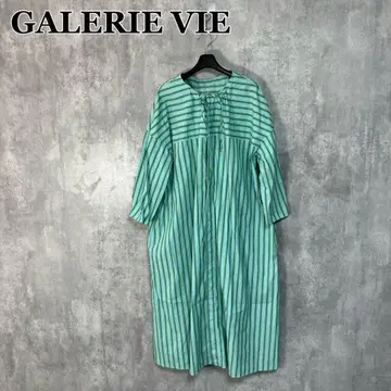 GALERIE VIE 코튼 스트레치 브로드 개더넥 원피스