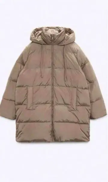 ZARA 워터 앤드 윈드 프로텍션 후드 퍼프 자켓