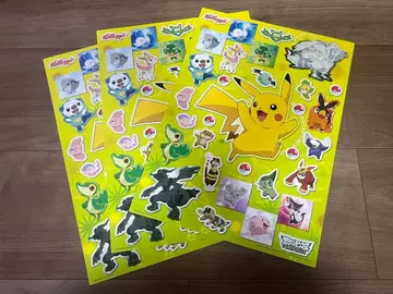 포켓몬스터 씰 베스트 위시 켈로그 콜라보 3장 세트