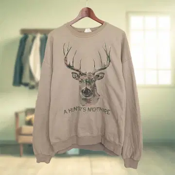 American Tradition 맨투맨 사슴 나이트메어