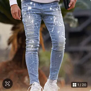 아담스 저글러 하드 페인트 데님 팬츠 M 사이즈