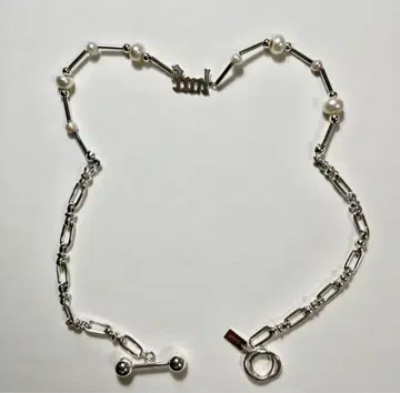 실버 펄 목걸이 'huf'