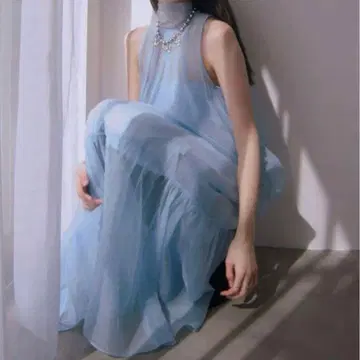 FRAY I.D 보타이 슬리브리스 오간자 드레스 THE DRESS