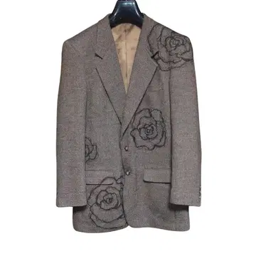 VINTAGE 울 테일러드 자켓 낙서 cityshop