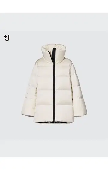 +J 유니클로 질 샌더 L 다운 볼륨 자켓 화이트
