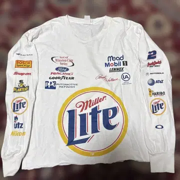 밀러 라이트 롱 슬리브 티셔츠 구제 의류
