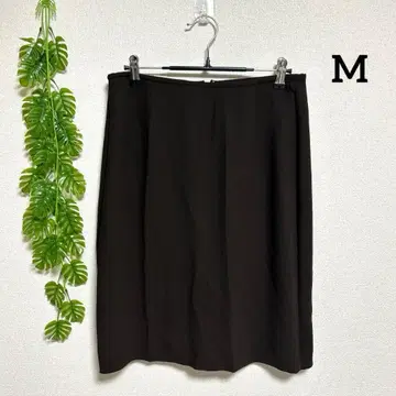 언클라인 M 무릎 기장 타이트 스커트 다크 브라운 상태 좋음