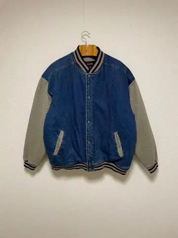 90s KING SIZE 데님 바시티 자켓 킹 사이즈 구드 레귤러