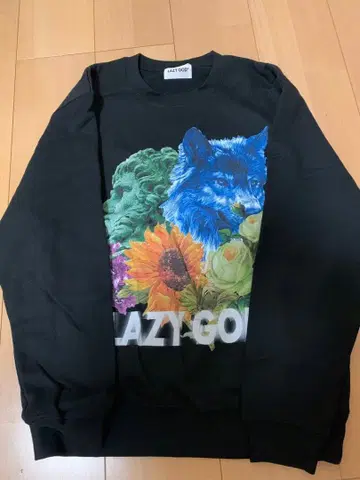 LAZY GOD 블랙 맨투맨