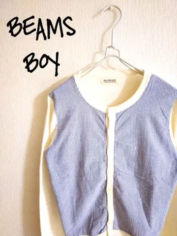D221765 BEAMS BOY 12 게이지 패치 가디건