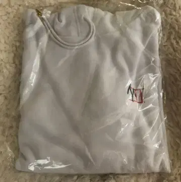 새상품 미오야마자키 클라우드 펀딩 한정판 긴팔 후드티 화이트