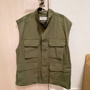 RELUME 밀리터리 스타일 베스트 올리브