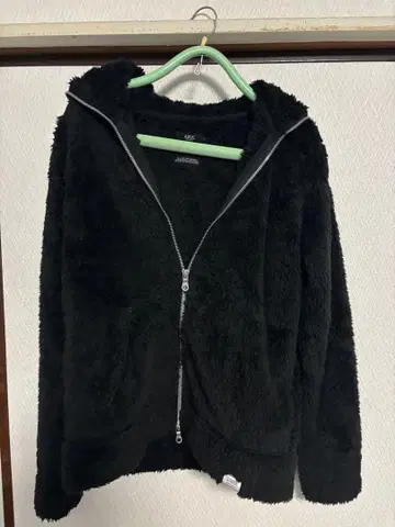 AZUL by moussy 플리스 집업 후드티 S 블랙