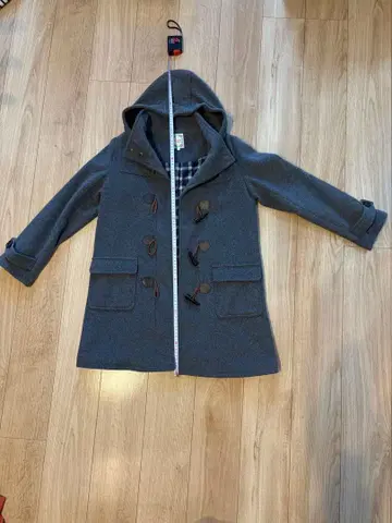 BEAMS 그레이 더플 코트 L