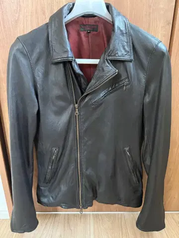 자주 가죽 라이더 자켓 사이즈 38