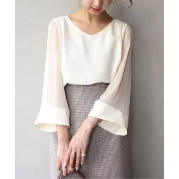 Noble 노블 V 아키턱 뉴앙스 풀오버 화이트