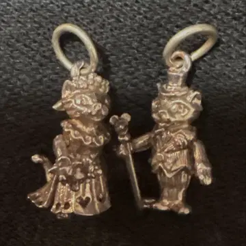 실버 럭키참 그루밍 캣 & 브라이드 캣 세트 영국 참