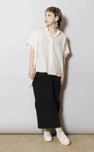 OSMOSIS 리브 니트 스커트