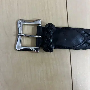 J.M. DAVIDSON 뜨개질 가죽 벨트 블랙