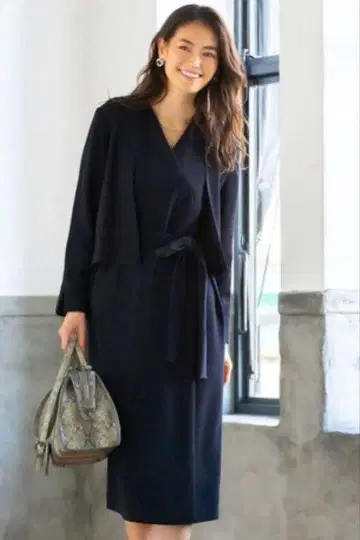 STYLE DELI 자켓 포함 카슈쿨 원피스 네이비 S