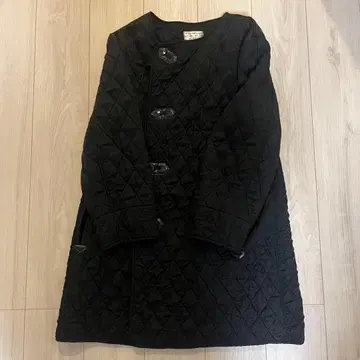 블랙 퀼팅 밀리터리 자켓