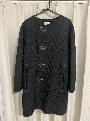 블랙 퀼팅 밀리터리 자켓