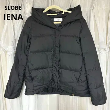[ SLOBE IENA ] 후드 부착 다운 자켓 블랙