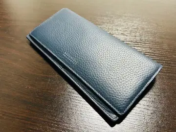 네이비 가죽 장지갑 매킨토시 철학