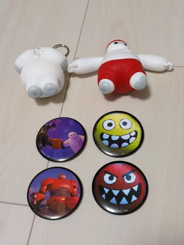 베이맥스 해피 복권 키링 배지 세트