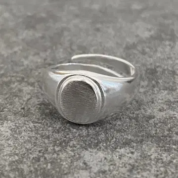 멕시칸 주얼리 실버 925 시그넷 반지 라운드 무광택