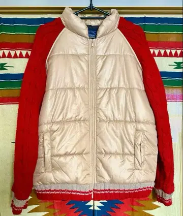 [ 구제 의류 ] 스카잔풍 자켓 리브 소매/밑단 니트 L