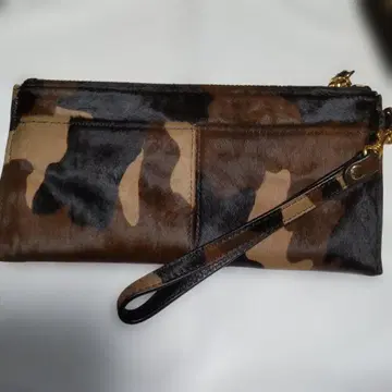 미사용 새상품 고급 가죽 송치 지갑 겸 파우치