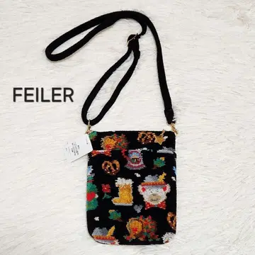 [ 미사용 ] FEILER 페이러 슈니르 직조 프로스트 숄더백