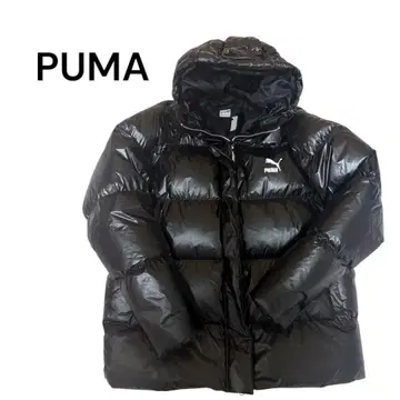 컨디션 최상 푸마 다운 자켓 블랙 M 여성용 후드 puma