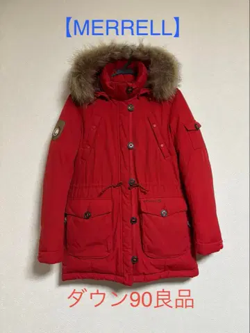 [ MERRELL ] 머렐 다운 자켓 다운 90% 빨간색 M 고품질