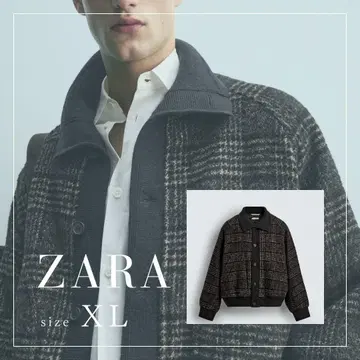 ZARA 리브 옷깃 절개 자켓 남성용 XL 새상품