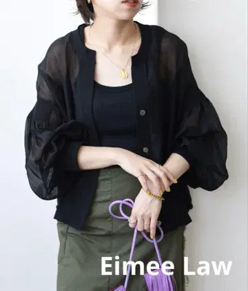 새상품급 Eimee Law 에이미 로우 시어 론 숏 가디건