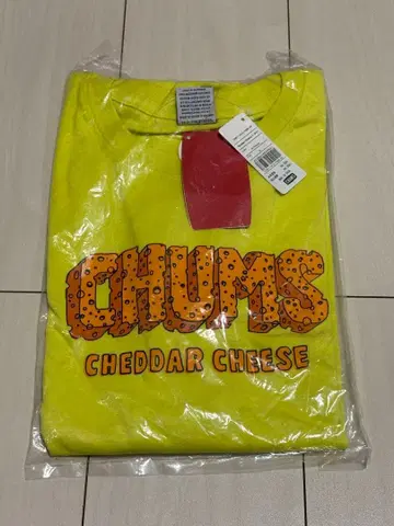 CHUMS 체다 치즈 T셔츠 남성용 S사이즈