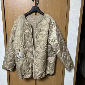 WEGO 보아 플리스 퀼팅 자켓 F 베이지 리버서블