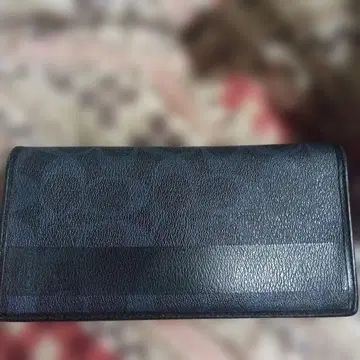 HOMME 블랙 가죽 접이식 지갑