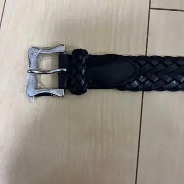 J.M. DAVIDSON 뜨개질 가죽 벨트 블랙