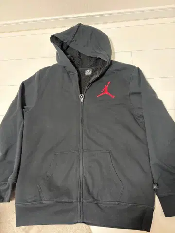 Jordan XL 블랙 보아 풀 집업 후드티