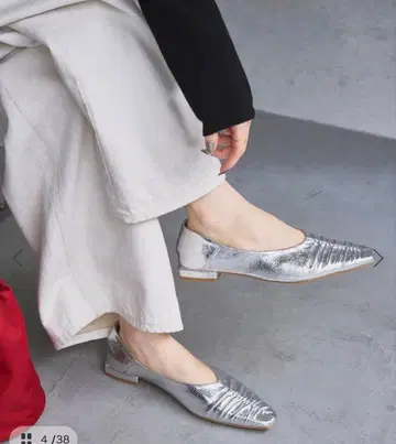 르 탈론 실버 플랫슈즈 22.5