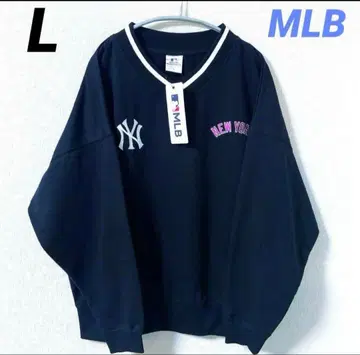 MLB 양키스 트레이닝복 맨투맨 자수 로고 L 사이즈