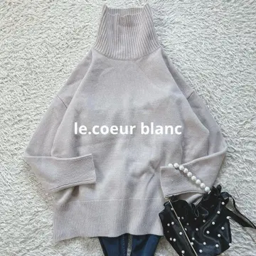 [ le.coeur blanc ] 캐시미어 혼방 터틀넥 스웨터 니트 38
