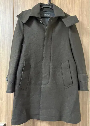 투모로우랜드 후드 부착 울 코트 브라운 XS 사이즈