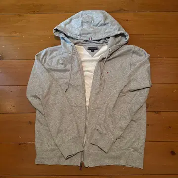 TOMMY HILFIGER 그레이 후드 부착 후드티 L