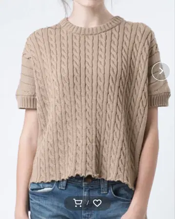 일리안 로브 iliann loeb 반팔 니트 케이블 일리안 로브